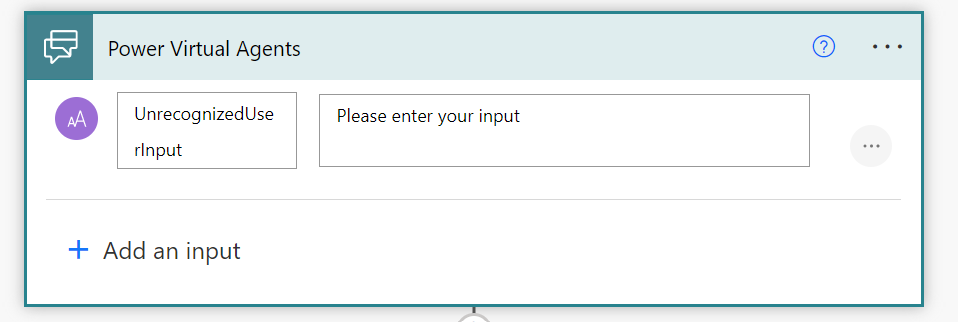 Figure 11: Define Input