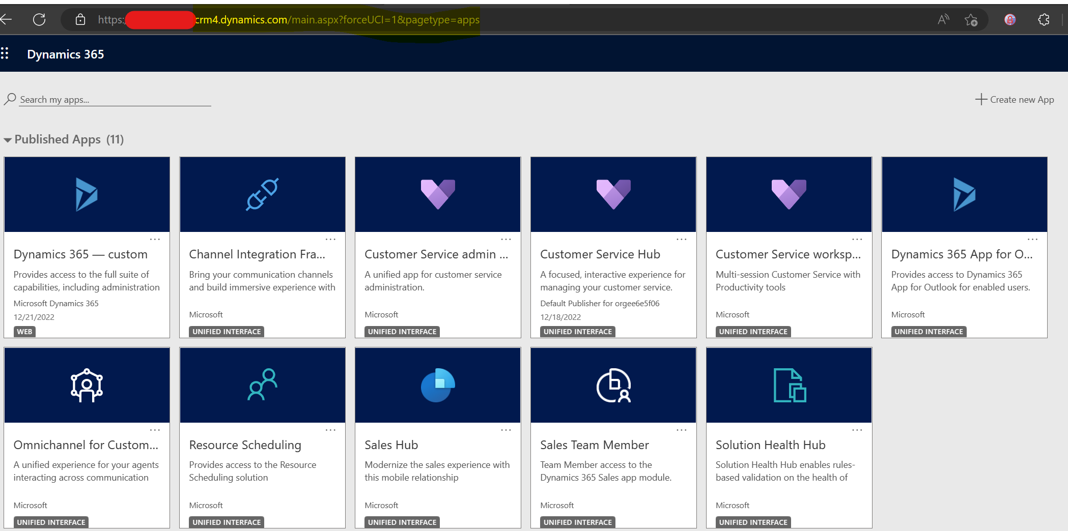 Figure 18: Go to your D365 Dashboard