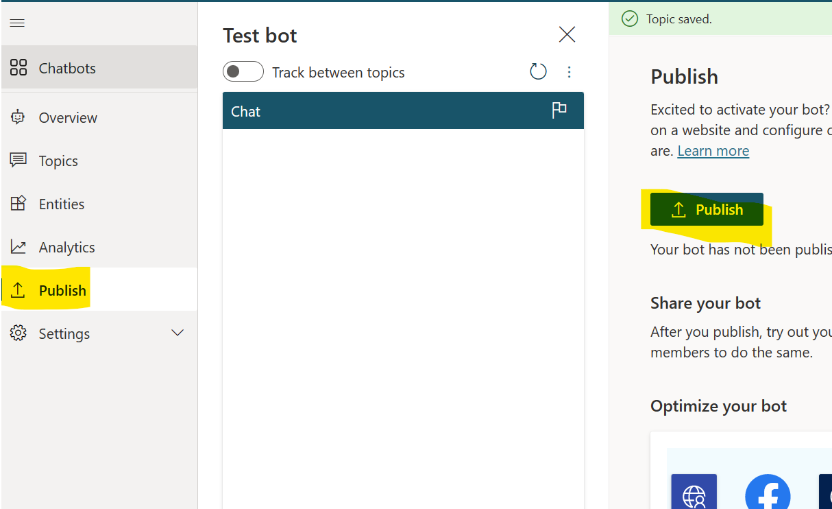 Figure 3: Publish your bot